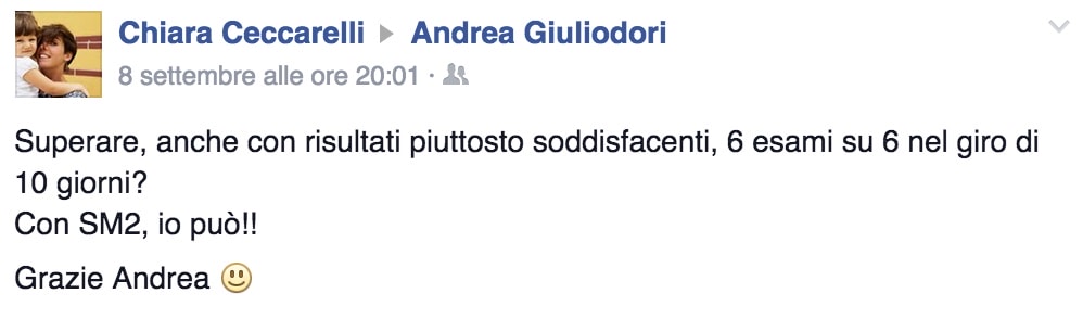 metodo di studio testimonianza