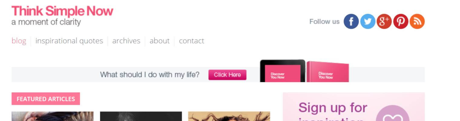 migliori blog crescita personale Think Simple Now