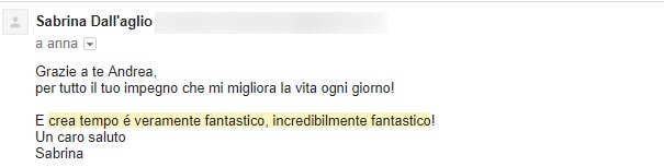 Testimonianza Sabrina Dall'aglio