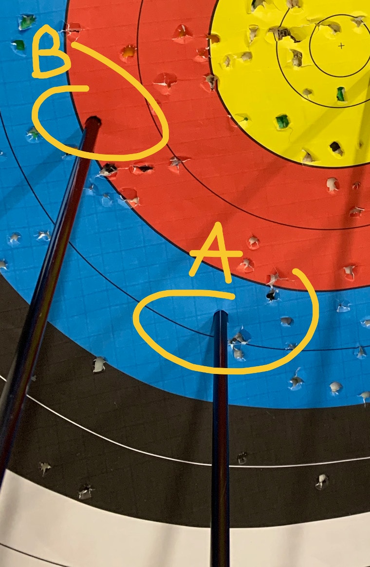 centrare obiettivo: primi tiri