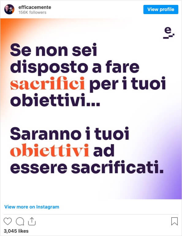 Obiettivi e sacrifici