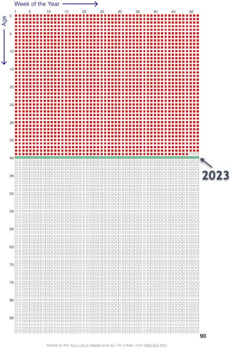 La mia vita in settimane